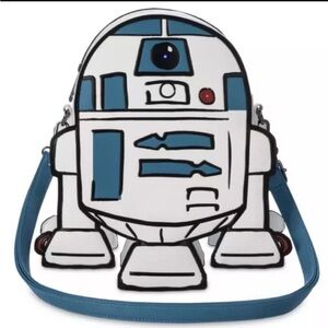 New! Disney Parks Loungefly Disney Star Wars R2-D2 Light Up Crossbody Bag